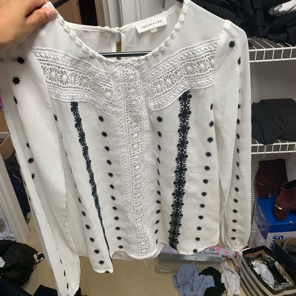 Long Sleeve White Blouse - Picture 1 of 2